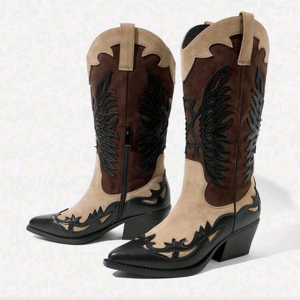 Fashionable Versatile Western Cowboy Boots - Picture 2 of 5